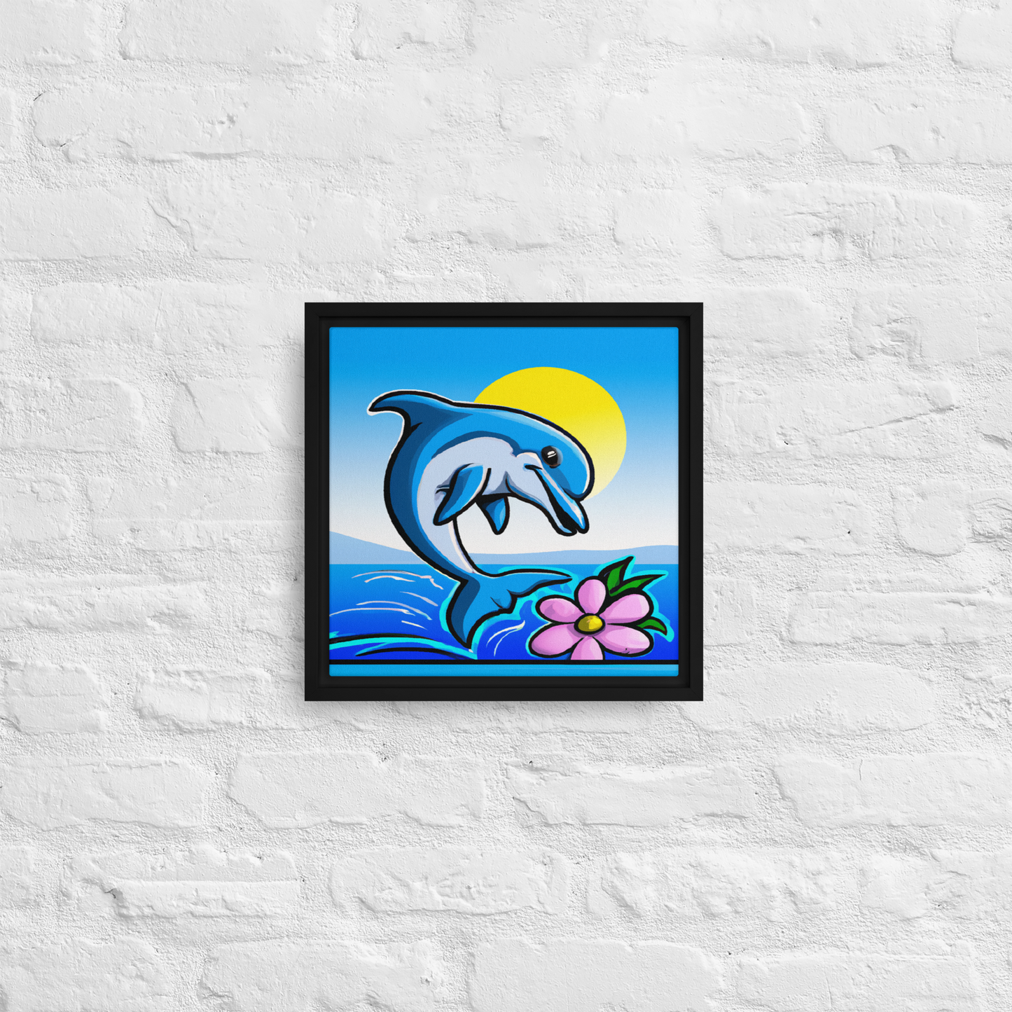 Dolphin-Framed canvas