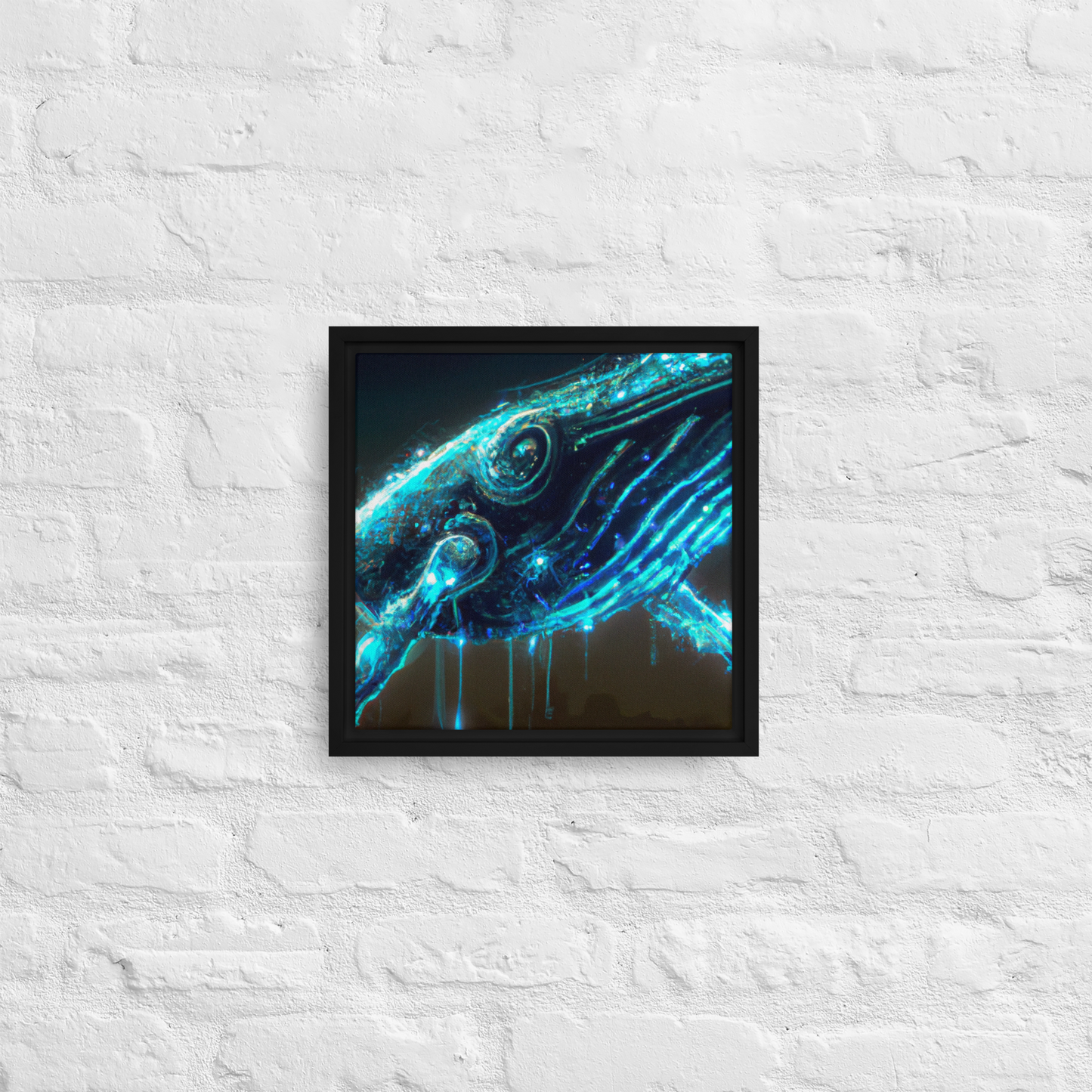 Whale- Framed canvas