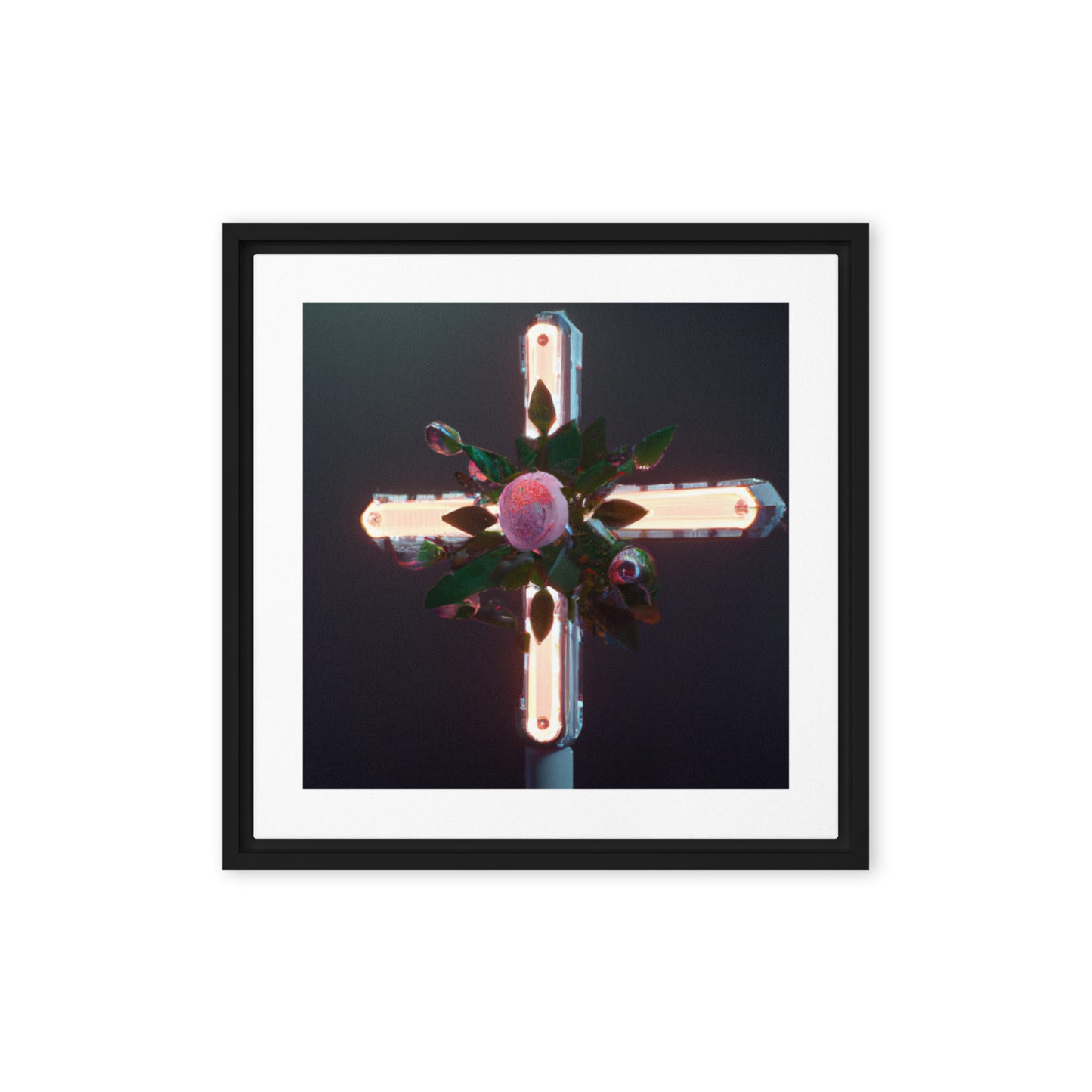 Rose Cross-Framed canvas