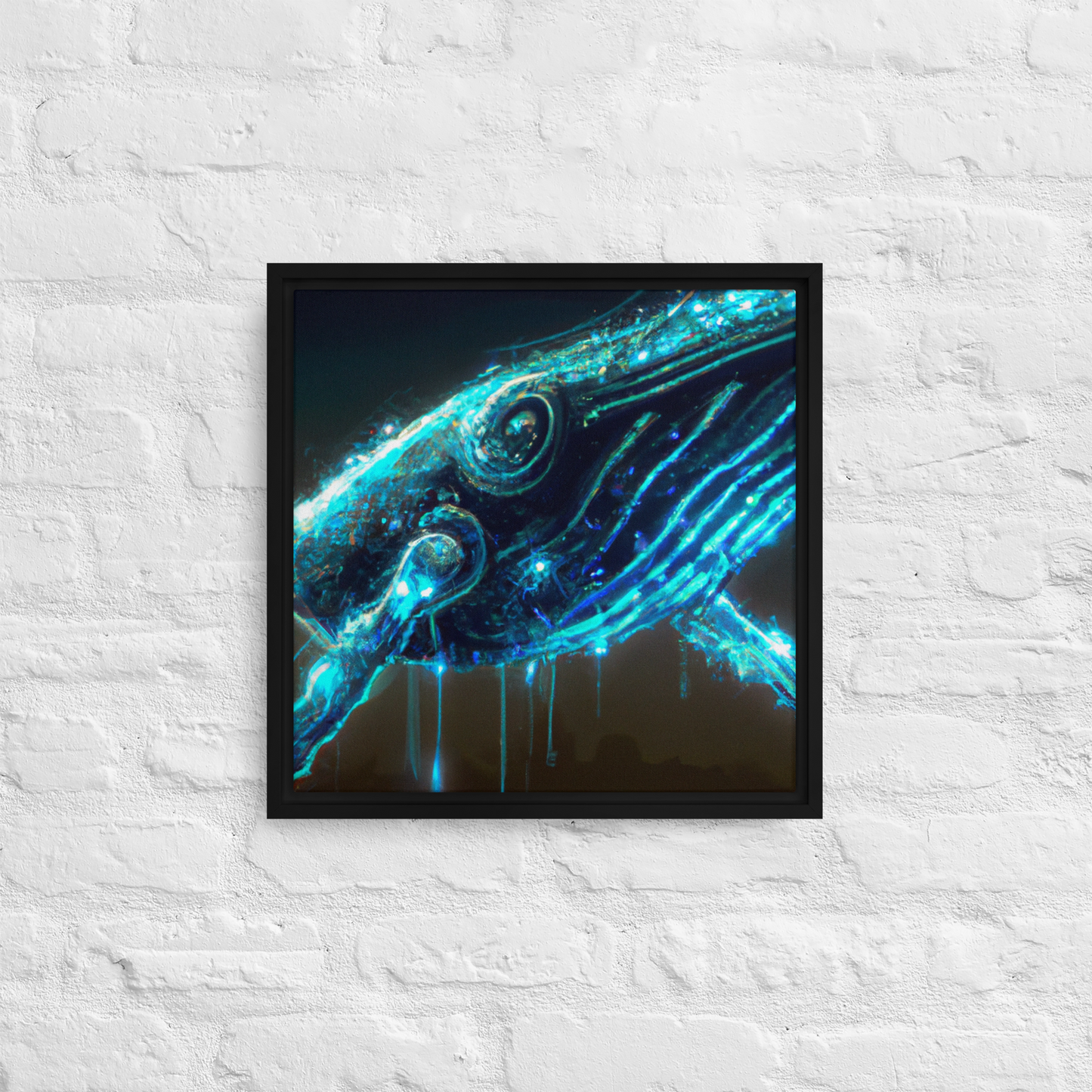 Whale- Framed canvas