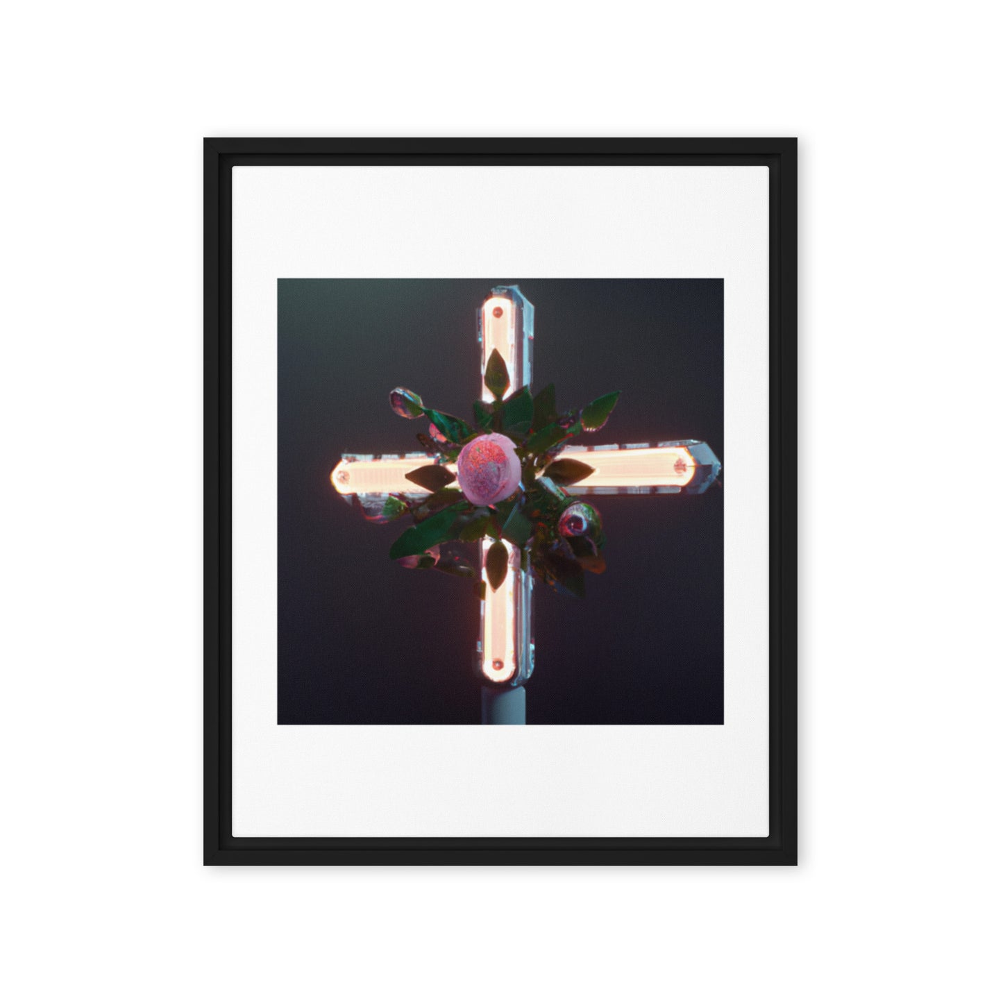 Rose Cross-Framed canvas