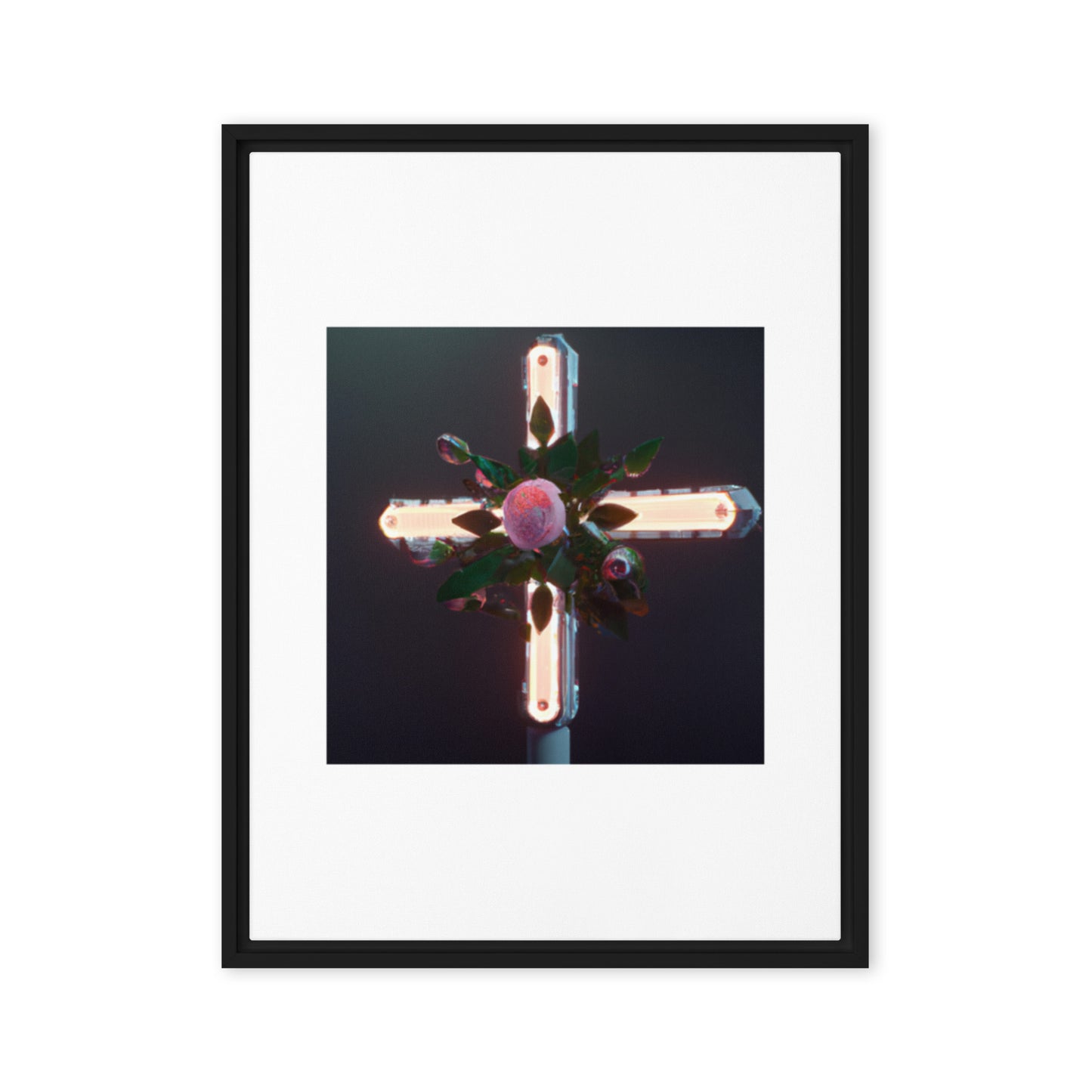 Rose Cross-Framed canvas