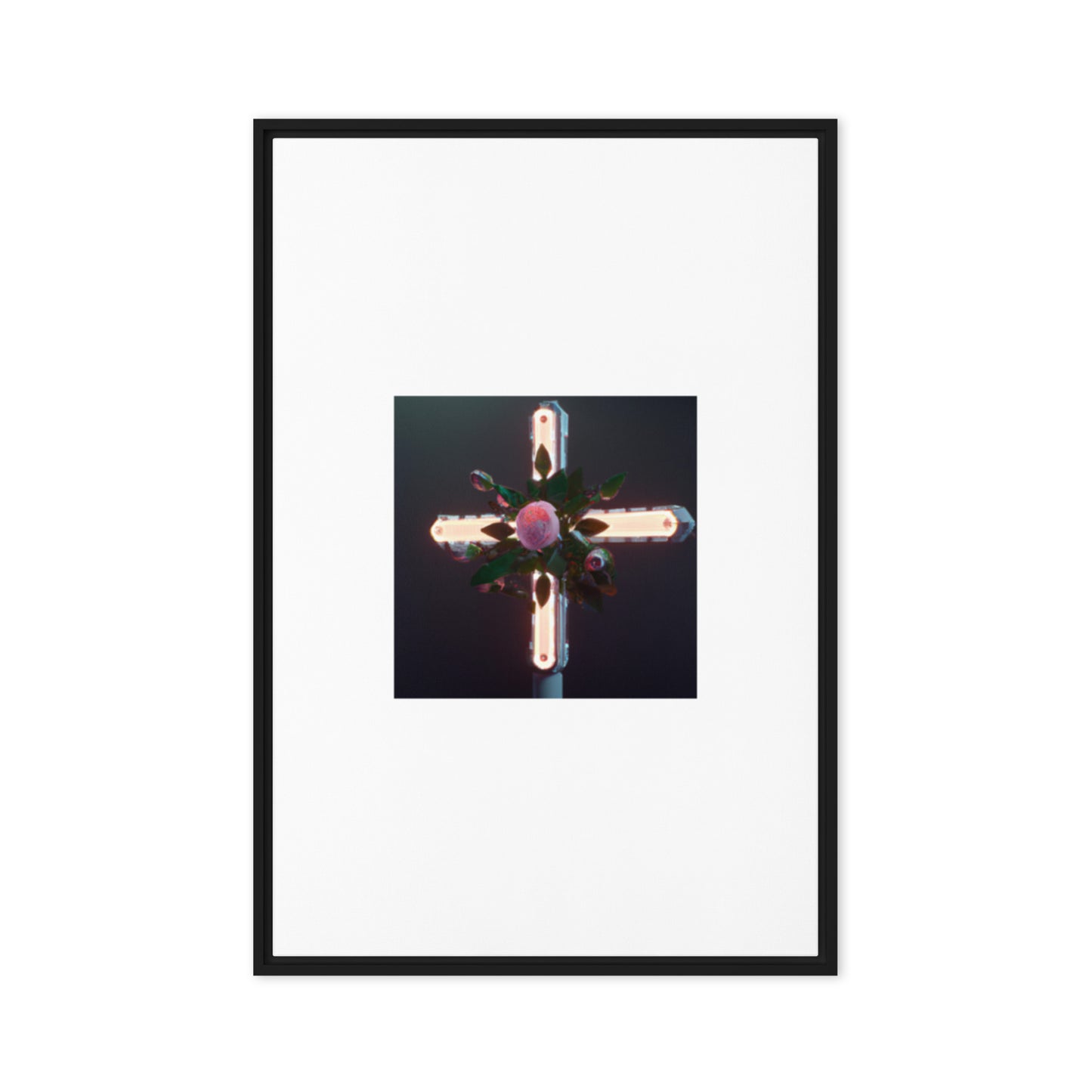 Rose Cross-Framed canvas