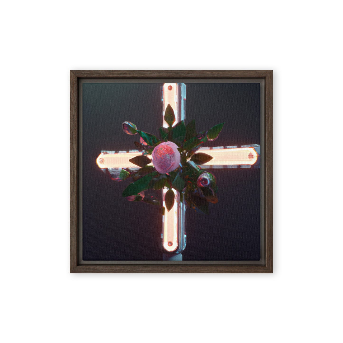 Rose Cross-Framed canvas