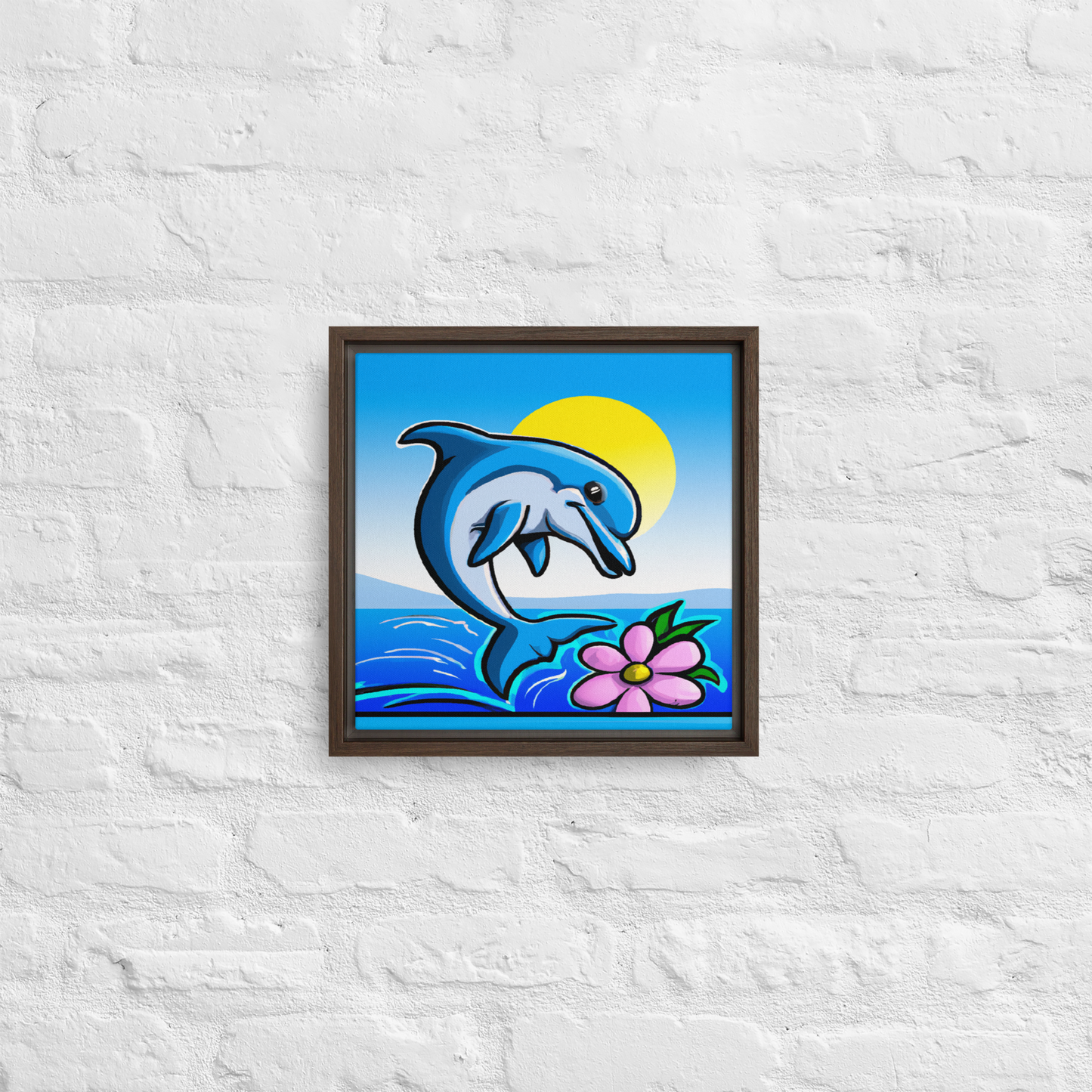 Dolphin-Framed canvas