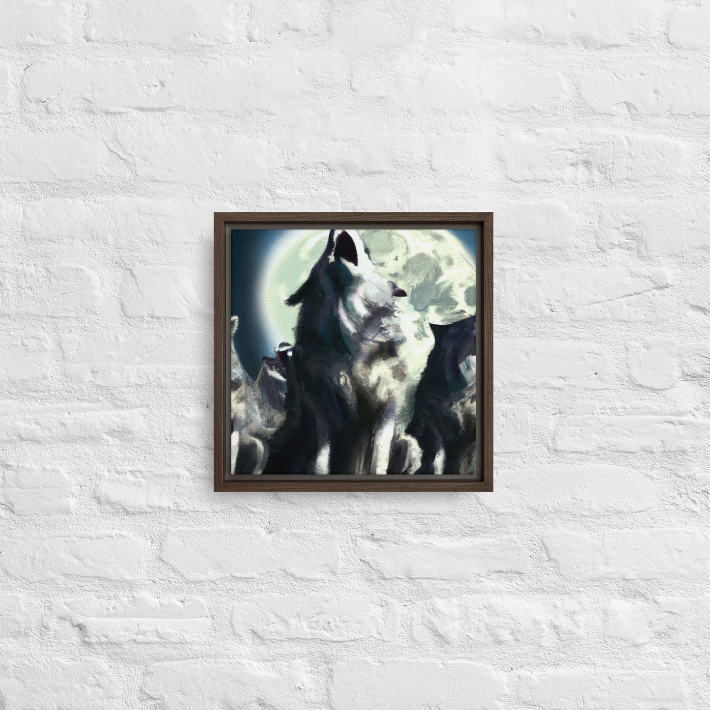 Wolf Pack-Framed canvas