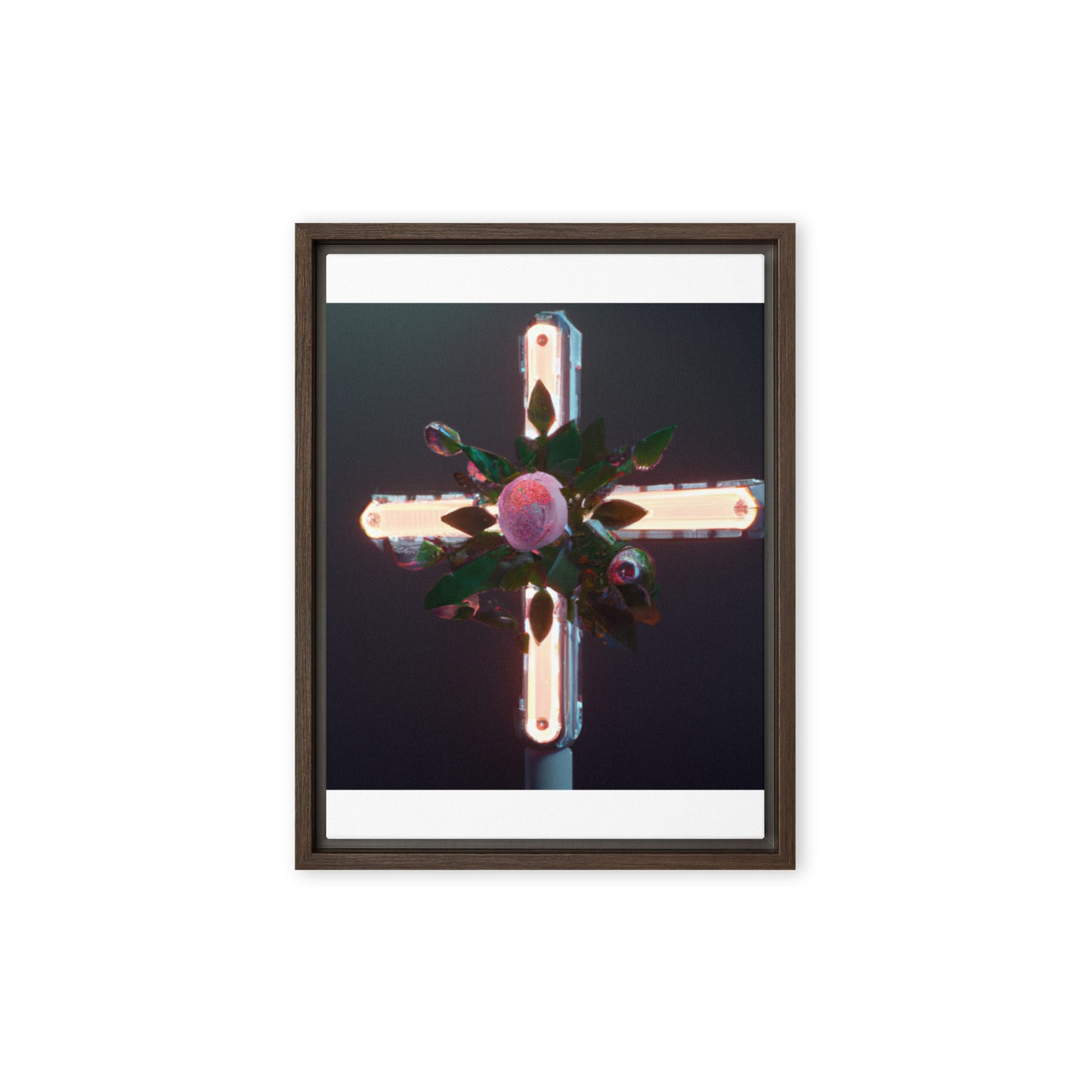 Rose Cross-Framed canvas