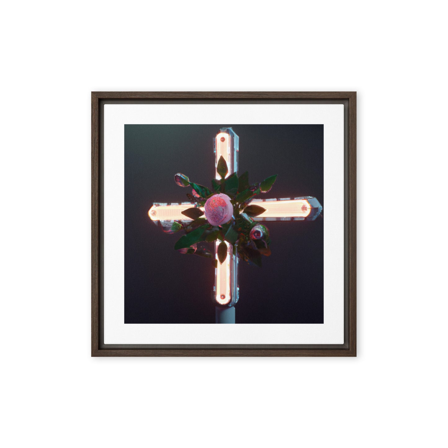 Rose Cross-Framed canvas