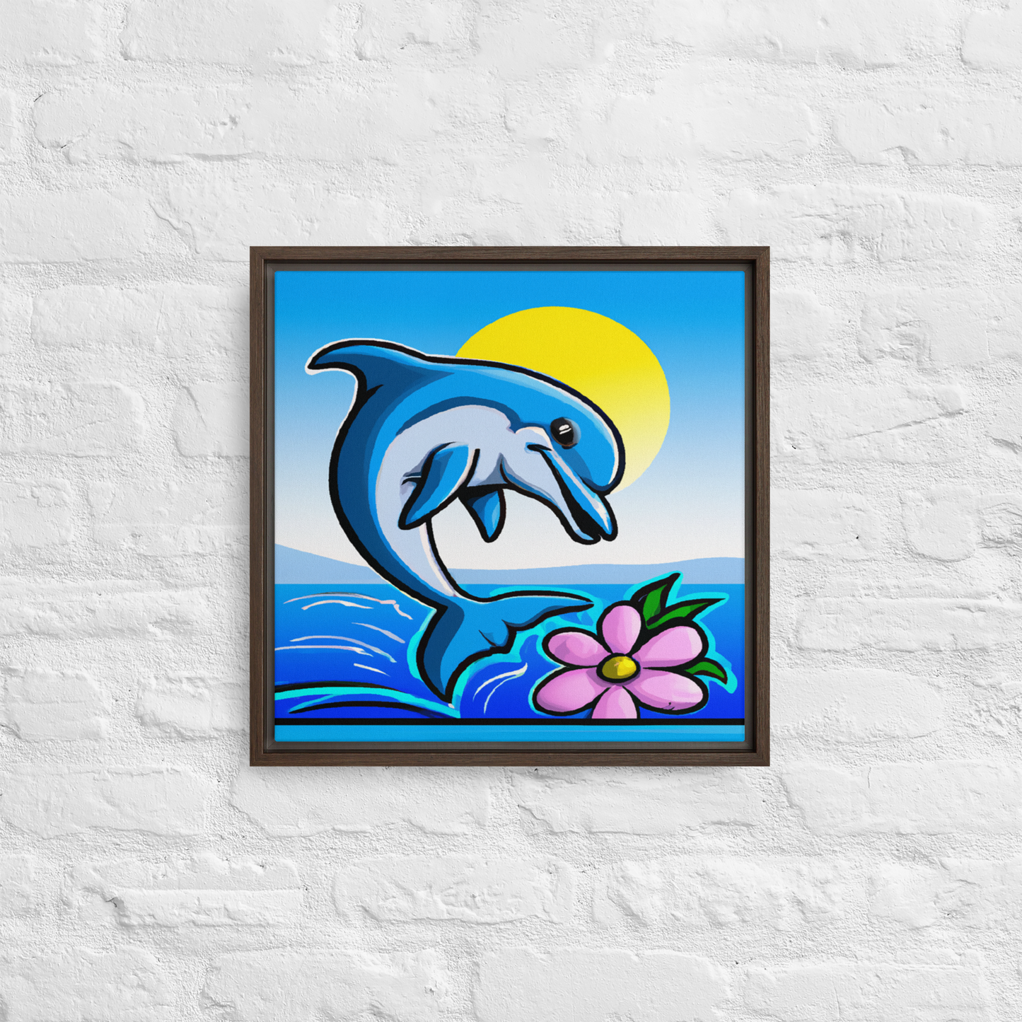 Dolphin-Framed canvas