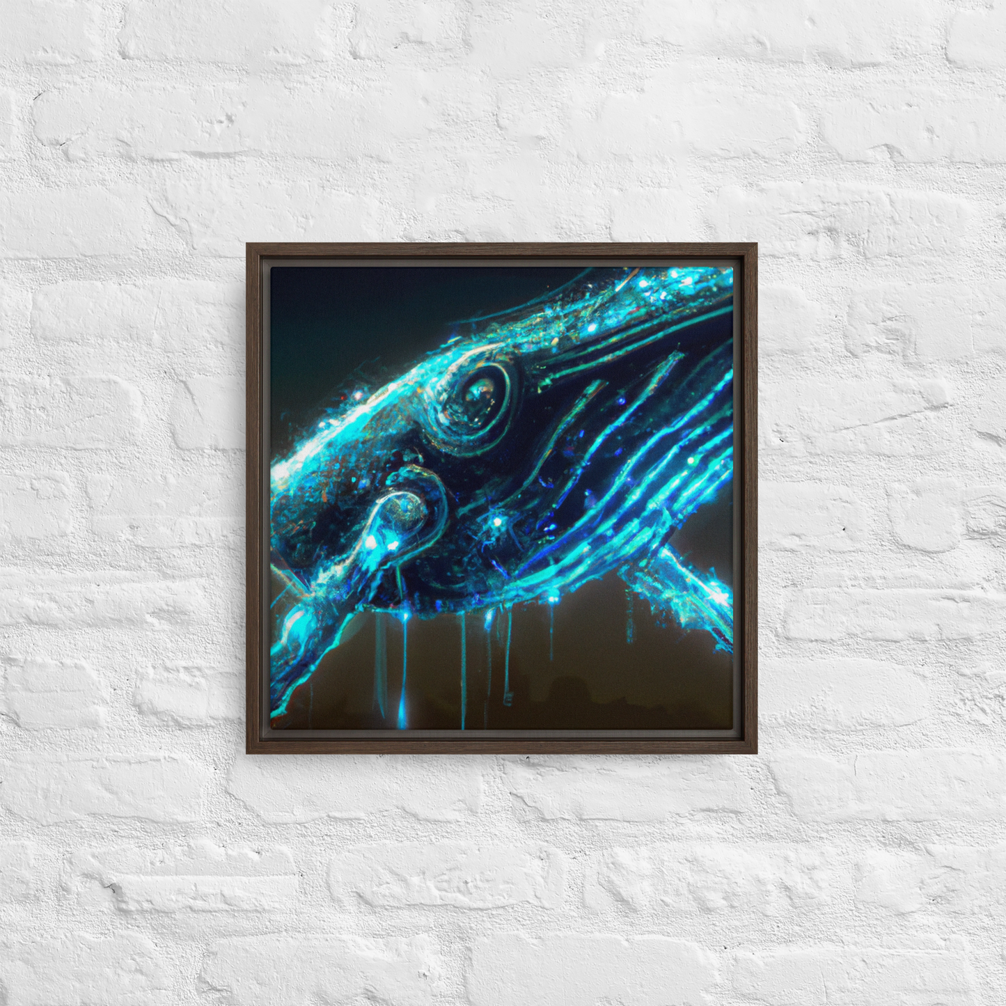 Whale- Framed canvas