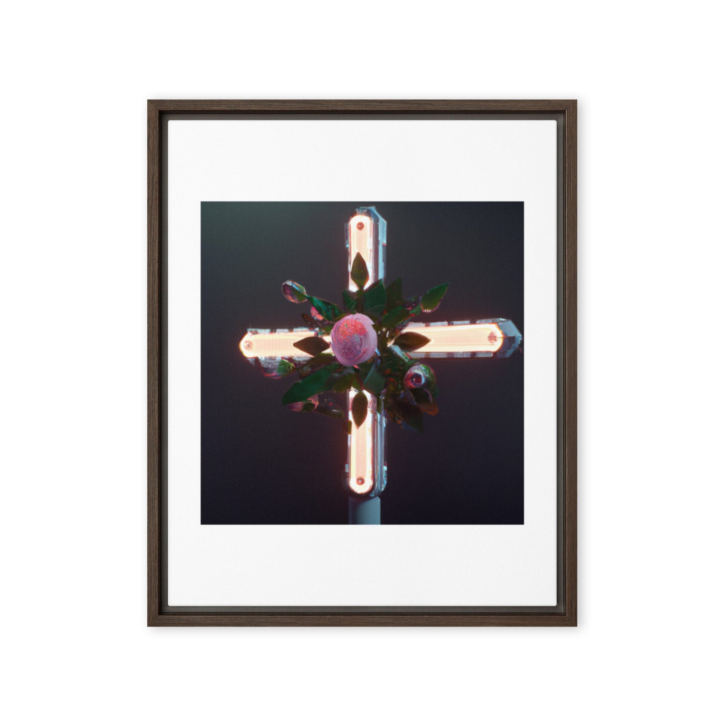 Rose Cross-Framed canvas