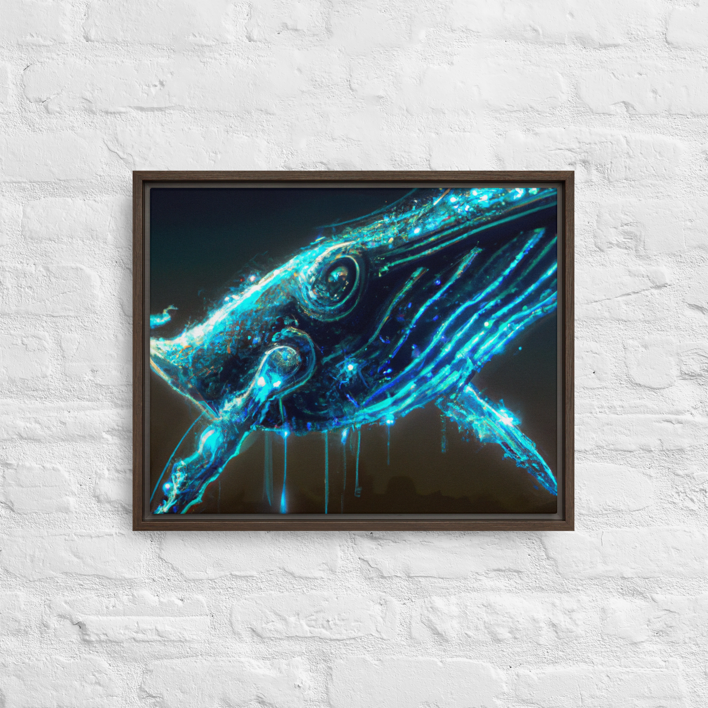 Whale- Framed canvas