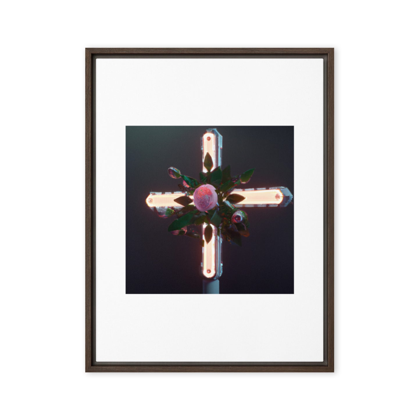 Rose Cross-Framed canvas