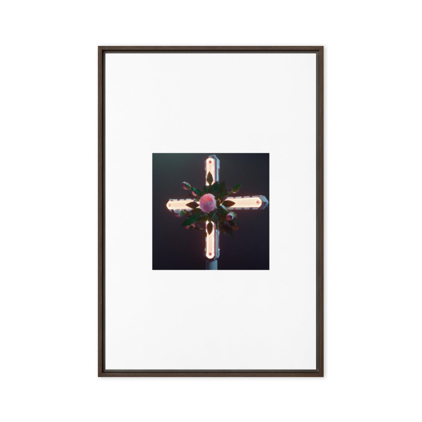 Rose Cross-Framed canvas