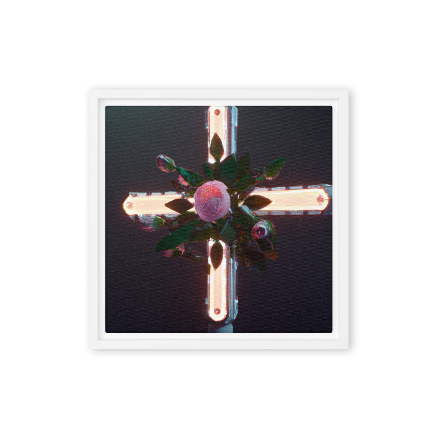 Rose Cross-Framed canvas