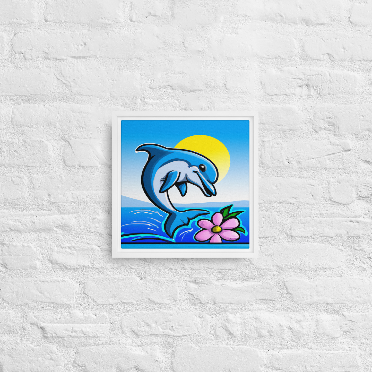 Dolphin-Framed canvas