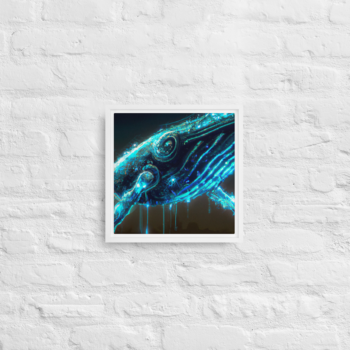 Whale- Framed canvas