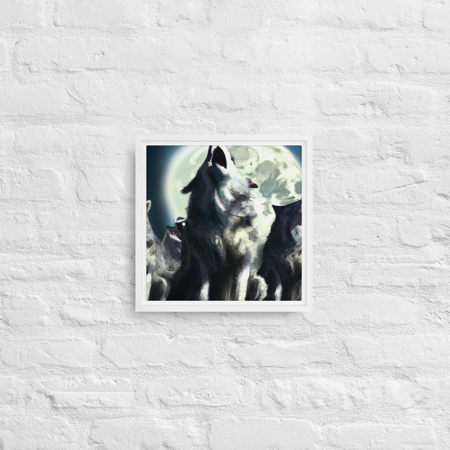 Wolf Pack-Framed canvas