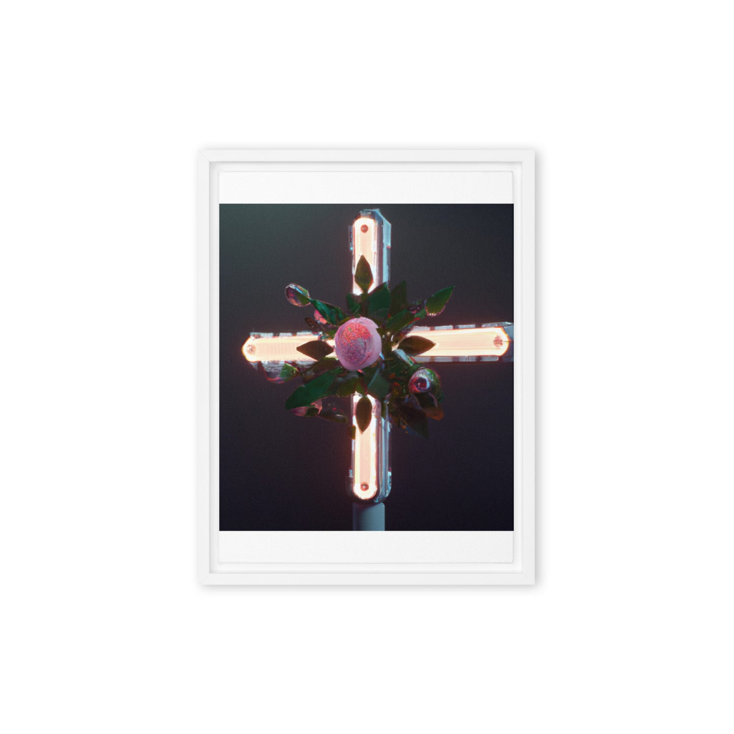 Rose Cross-Framed canvas