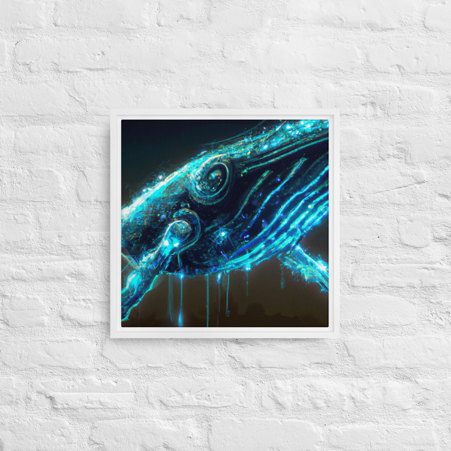 Whale- Framed canvas