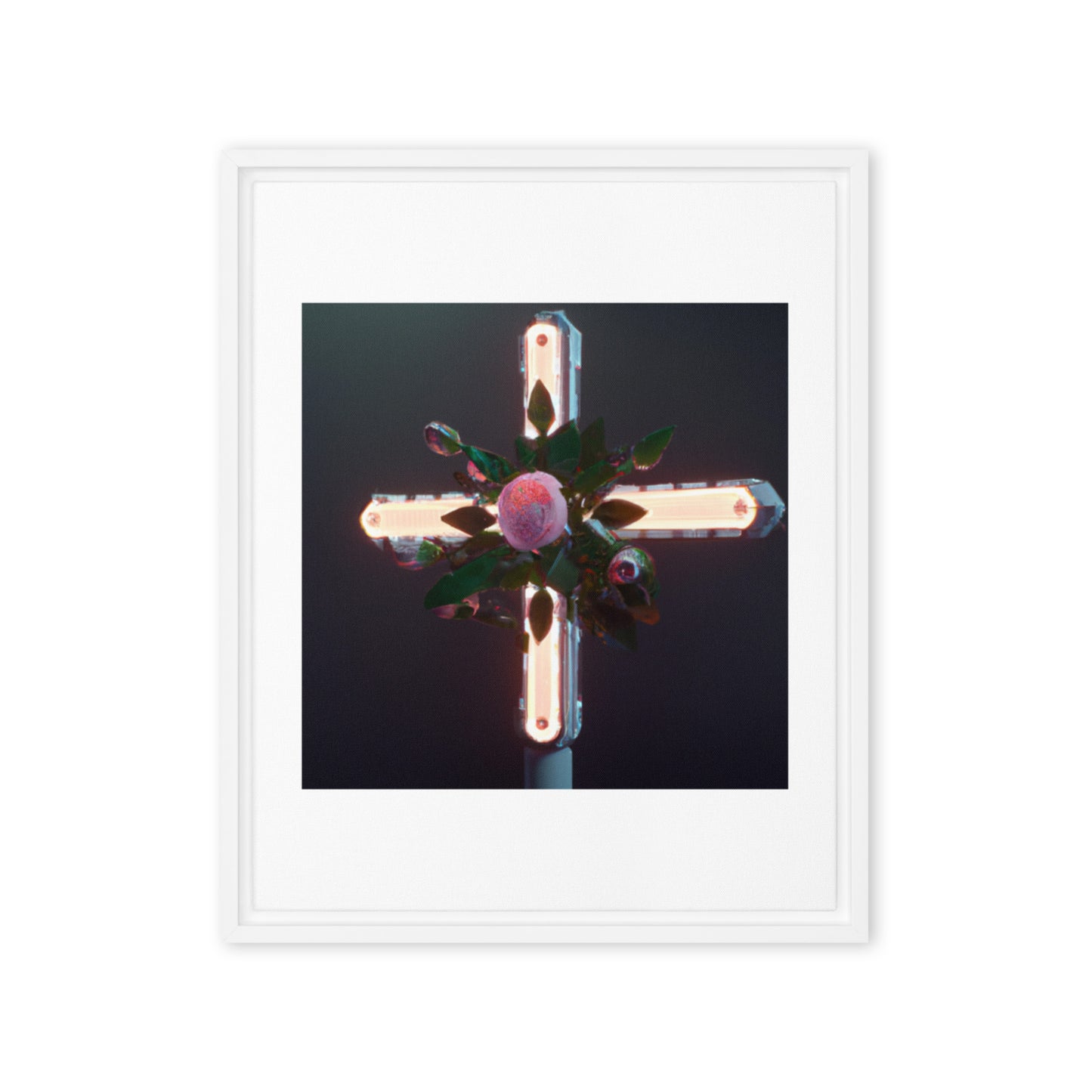 Rose Cross-Framed canvas