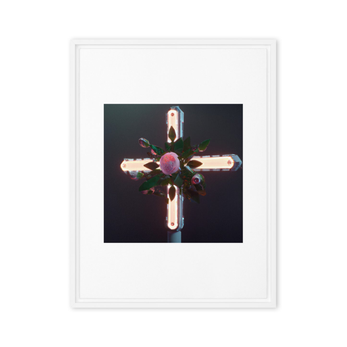 Rose Cross-Framed canvas