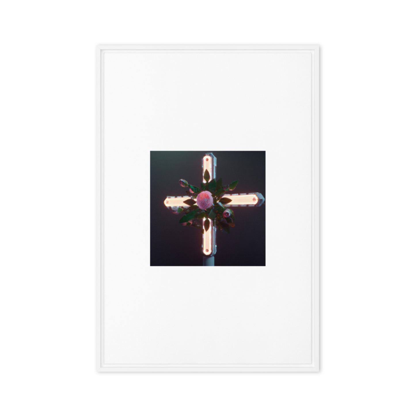 Rose Cross-Framed canvas